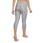 Printed Royal Tweed Effect Yoga Capris