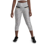 Printed Royal Tweed Effect Yoga Capris