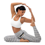 Printed Royal Tweed Effect Yoga Leggings