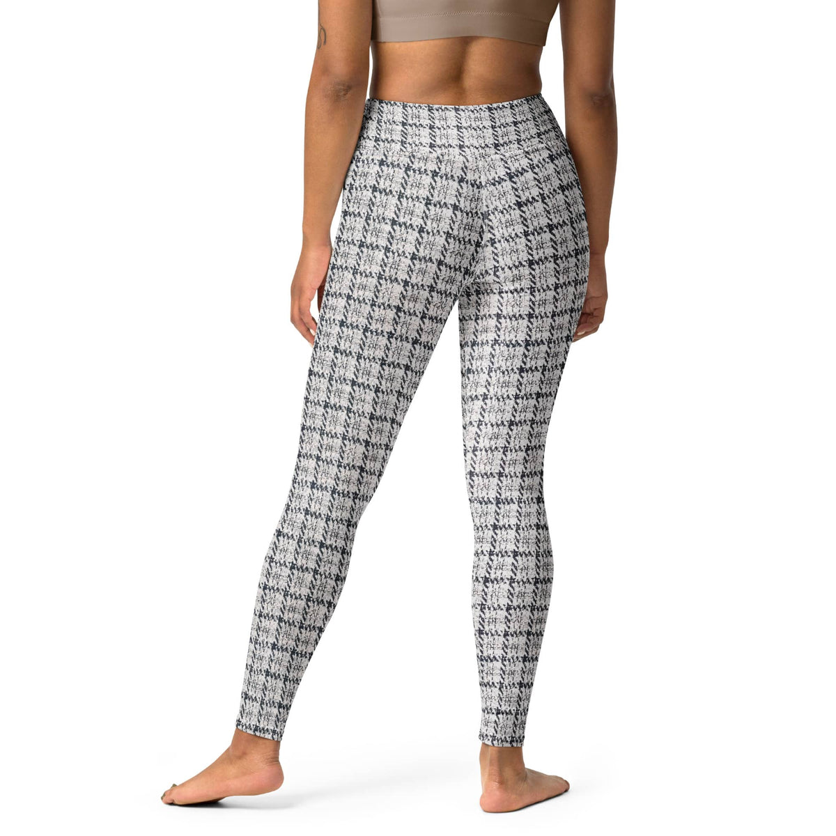 Printed Royal Tweed Effect Yoga Leggings
