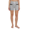 Printed Royal Tweed Effect Yoga Shorts
