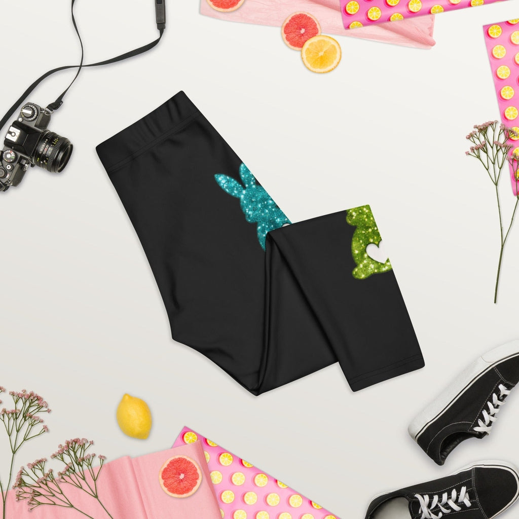 Printed Sparkle Effect Easter Capris