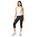 Printed Sparkle Effect Easter Capris