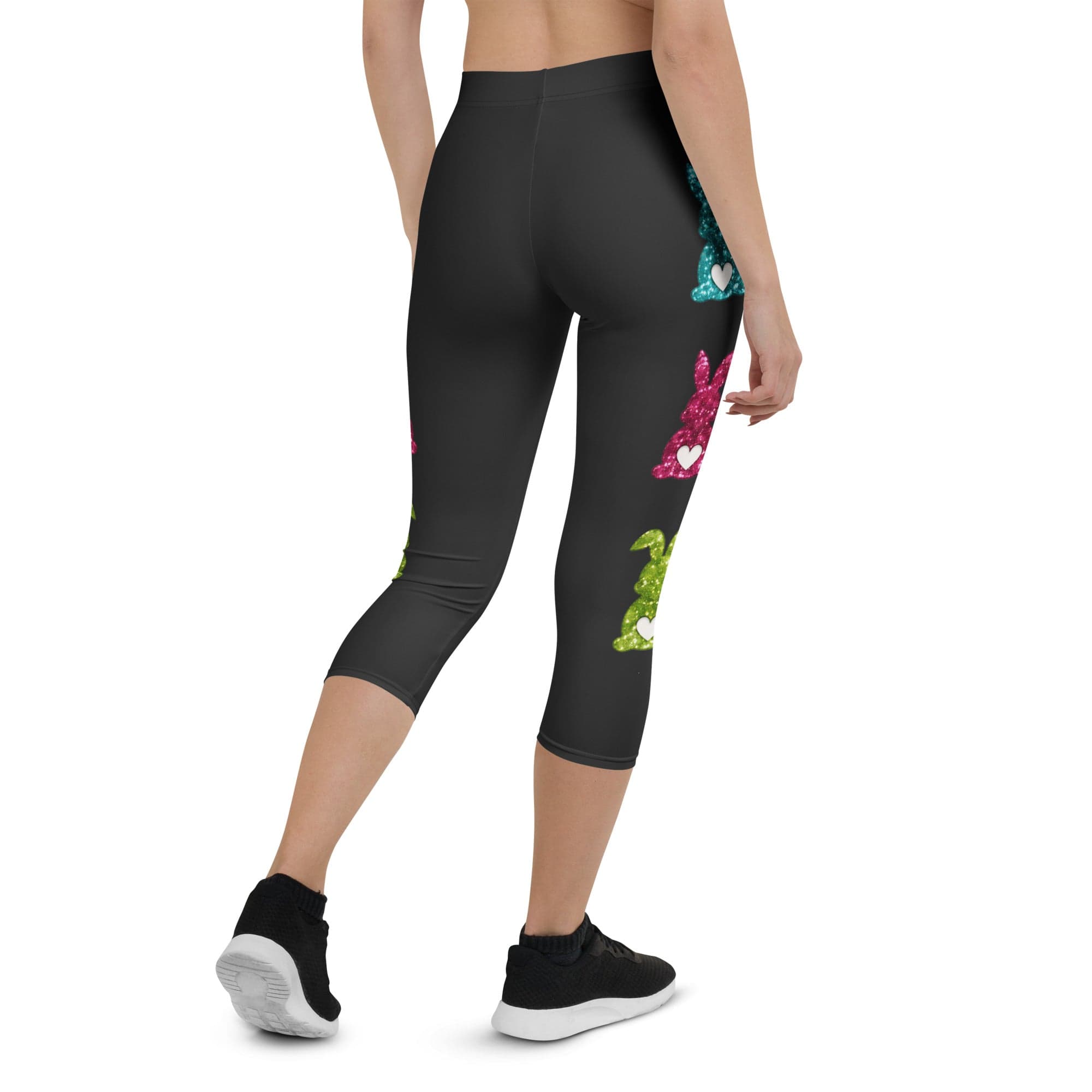 Printed Sparkle Effect Easter Capris