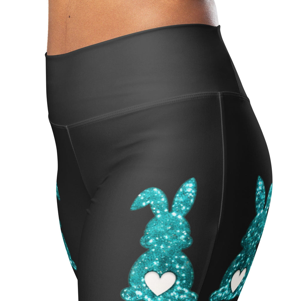 Printed Sparkle Effect Easter Flare Leggings