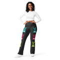 Printed Sparkle Effect Easter Flare Leggings