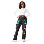 Printed Sparkle Effect Easter Flare Leggings