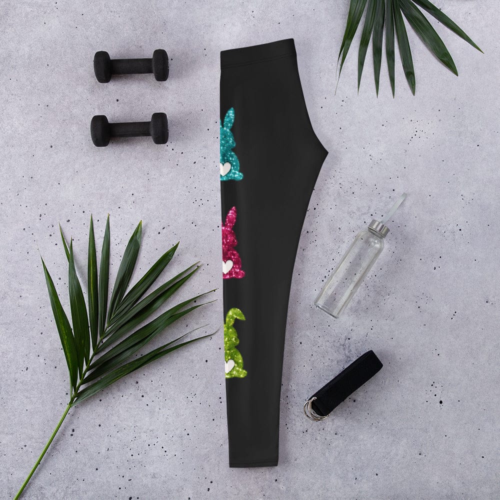 Printed Sparkle Effect Easter Leggings
