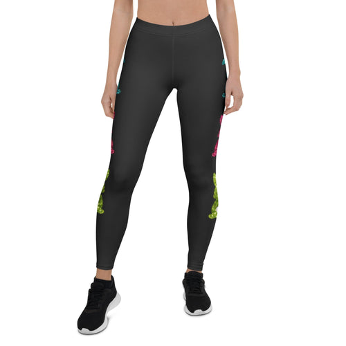 Printed Sparkle Effect Easter Leggings