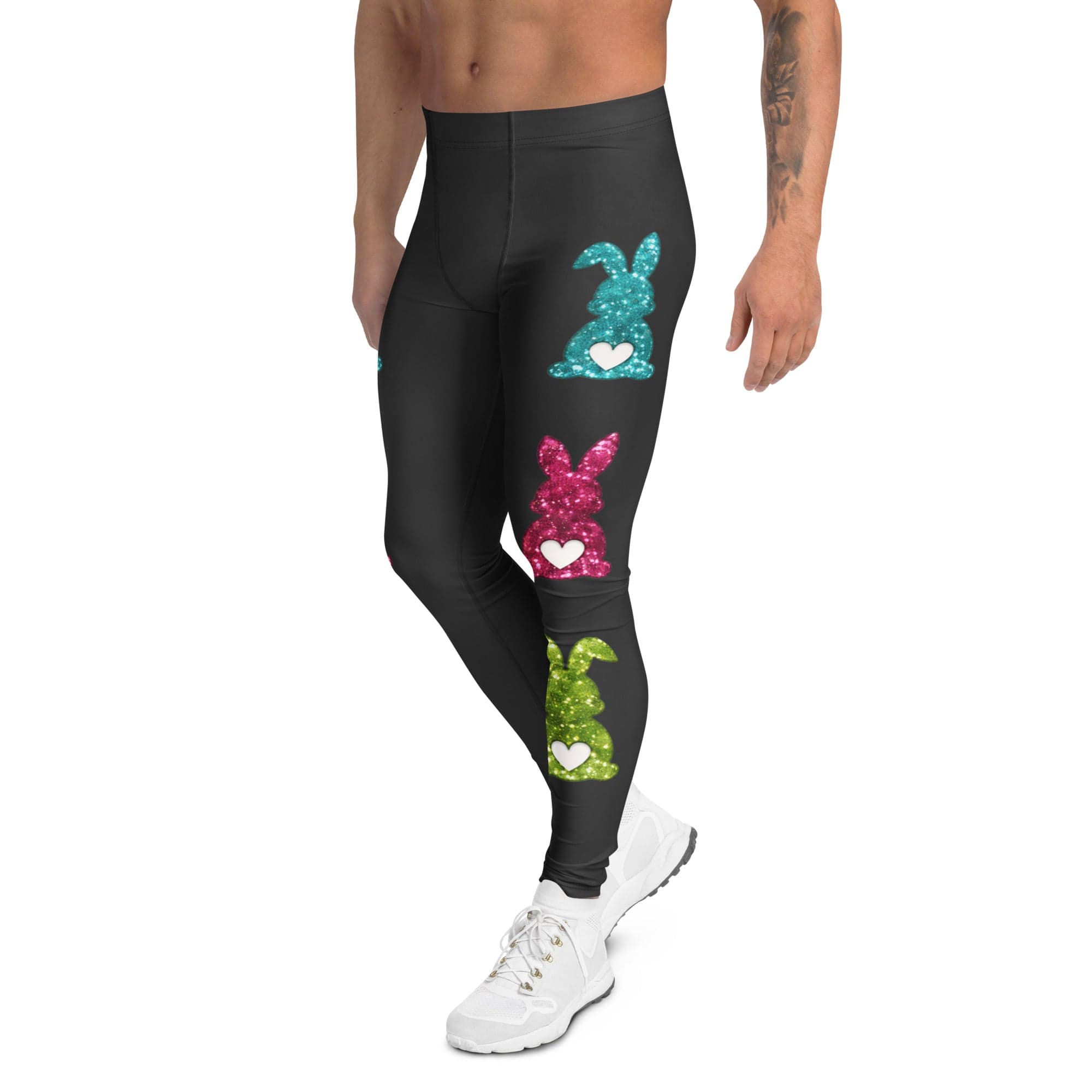 Printed Sparkle Effect Easter Men's Leggings