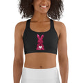Printed Sparkle Effect Easter Sports Bra