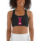 Printed Sparkle Effect Easter Sports Bra