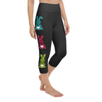 Printed Sparkle Effect Easter Yoga Capris