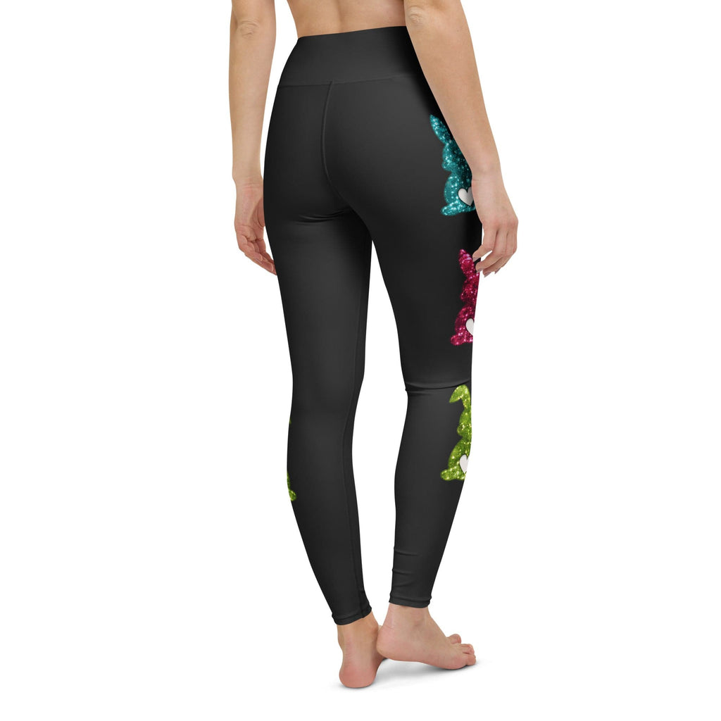 Printed Sparkle Effect Easter Yoga Leggings