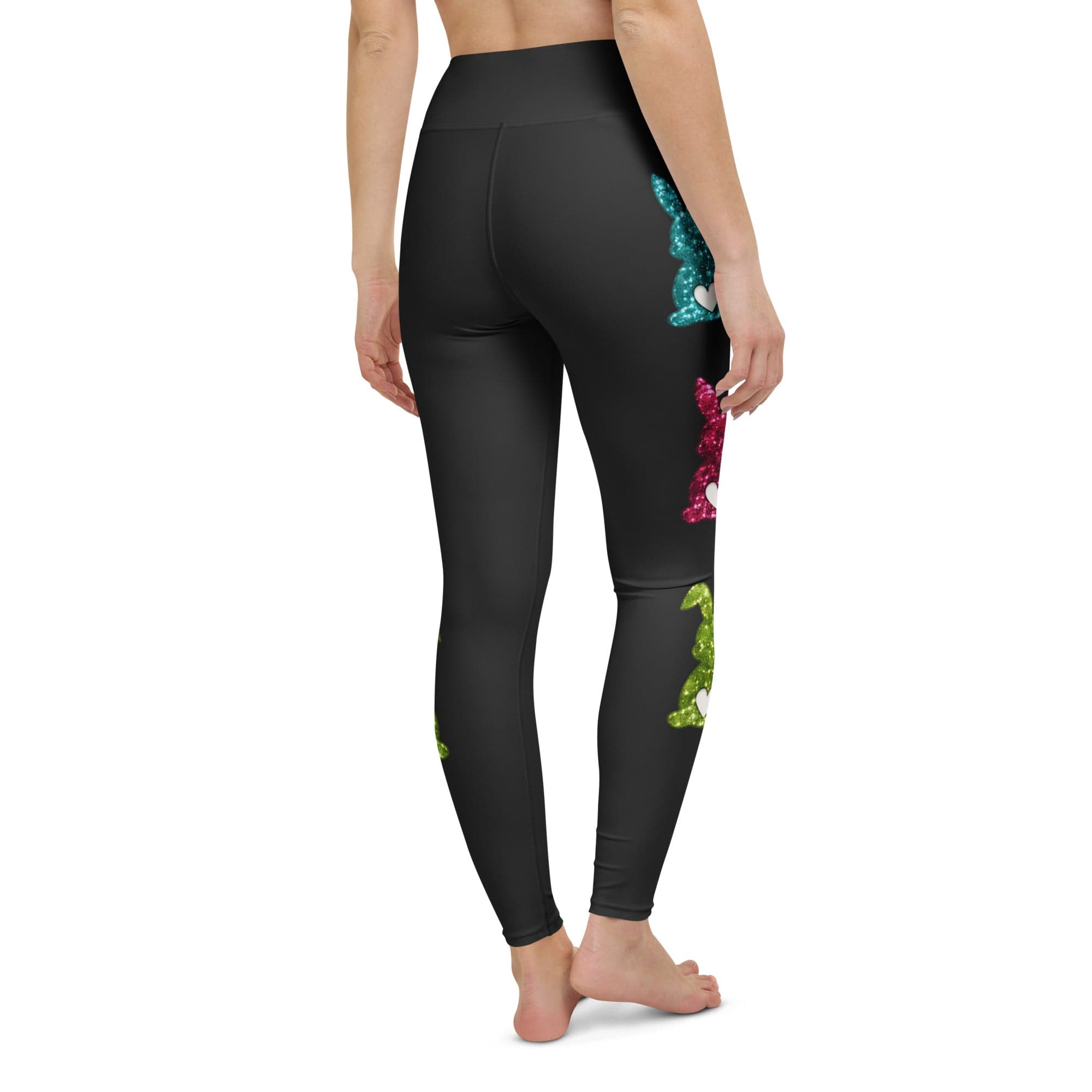 Printed Sparkle Effect Easter Yoga Leggings
