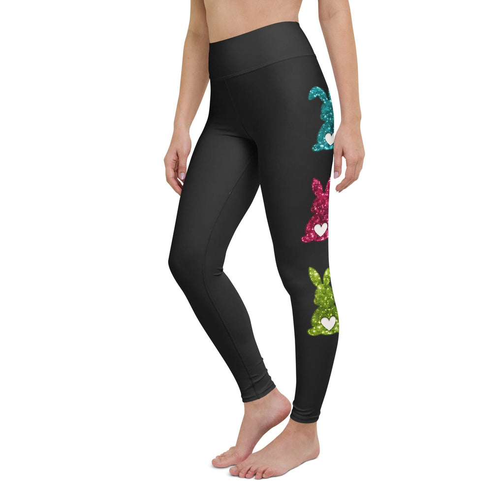 Printed Sparkle Effect Easter Yoga Leggings