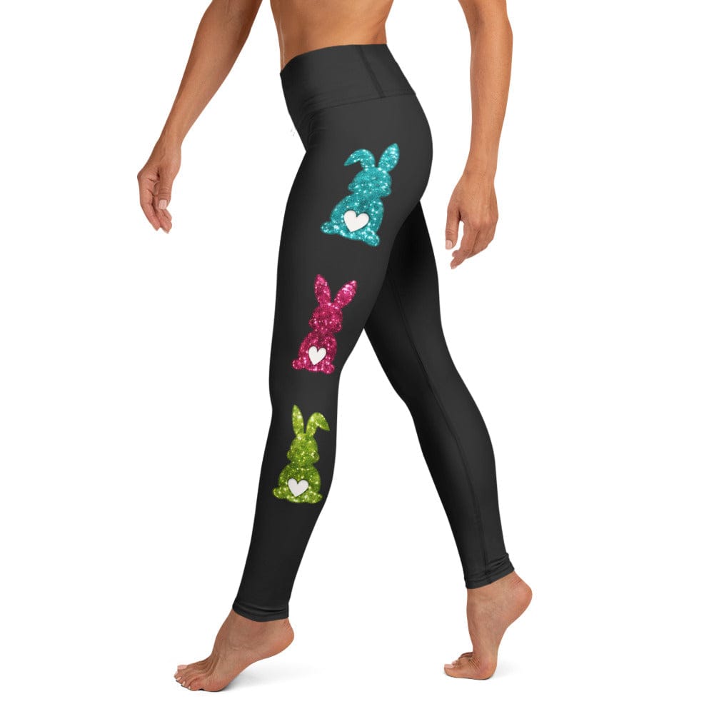Printed Sparkle Effect Easter Yoga Leggings