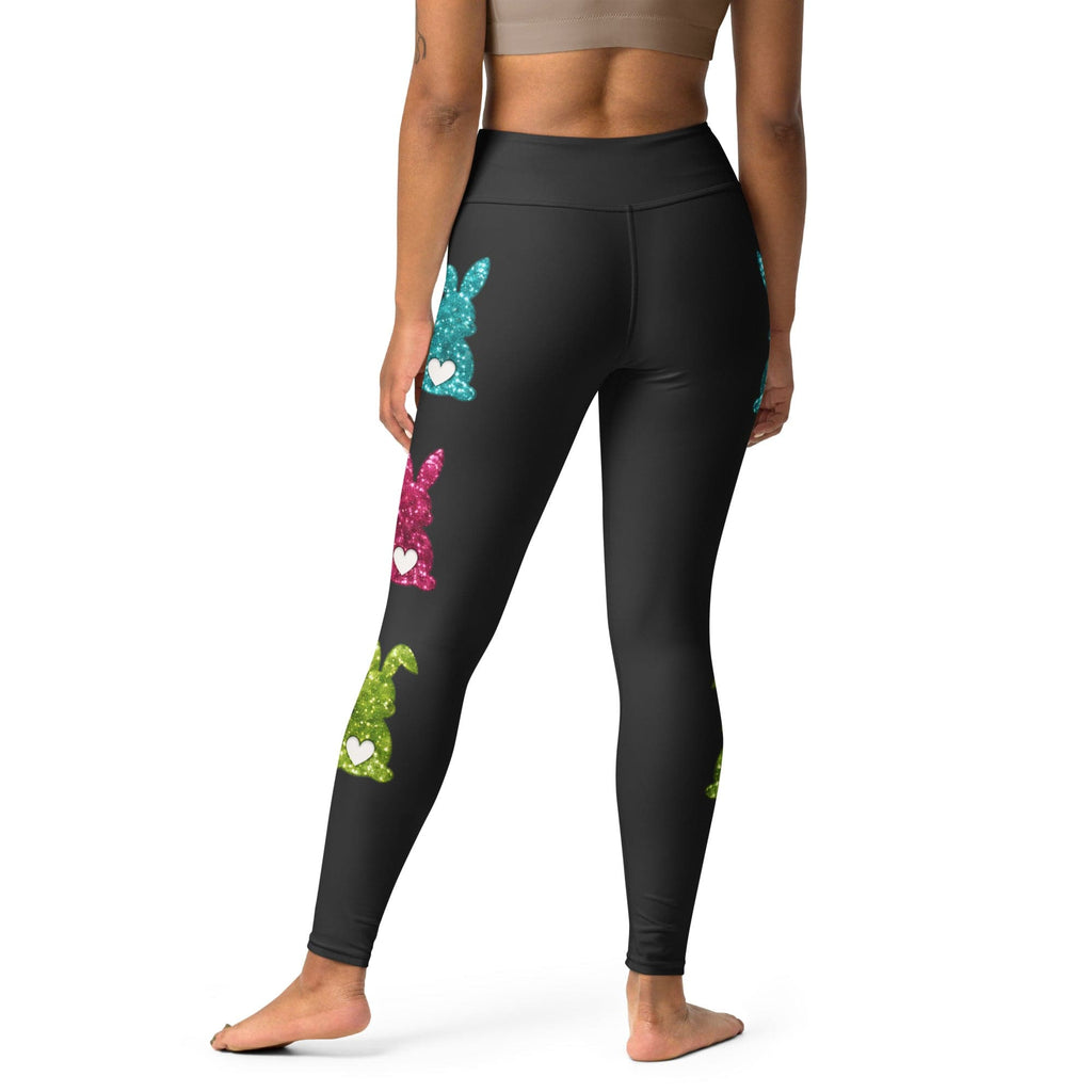 Printed Sparkle Effect Easter Yoga Leggings