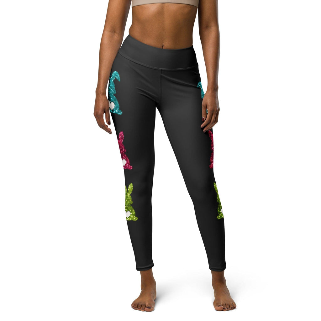 Printed Sparkle Effect Easter Yoga Leggings