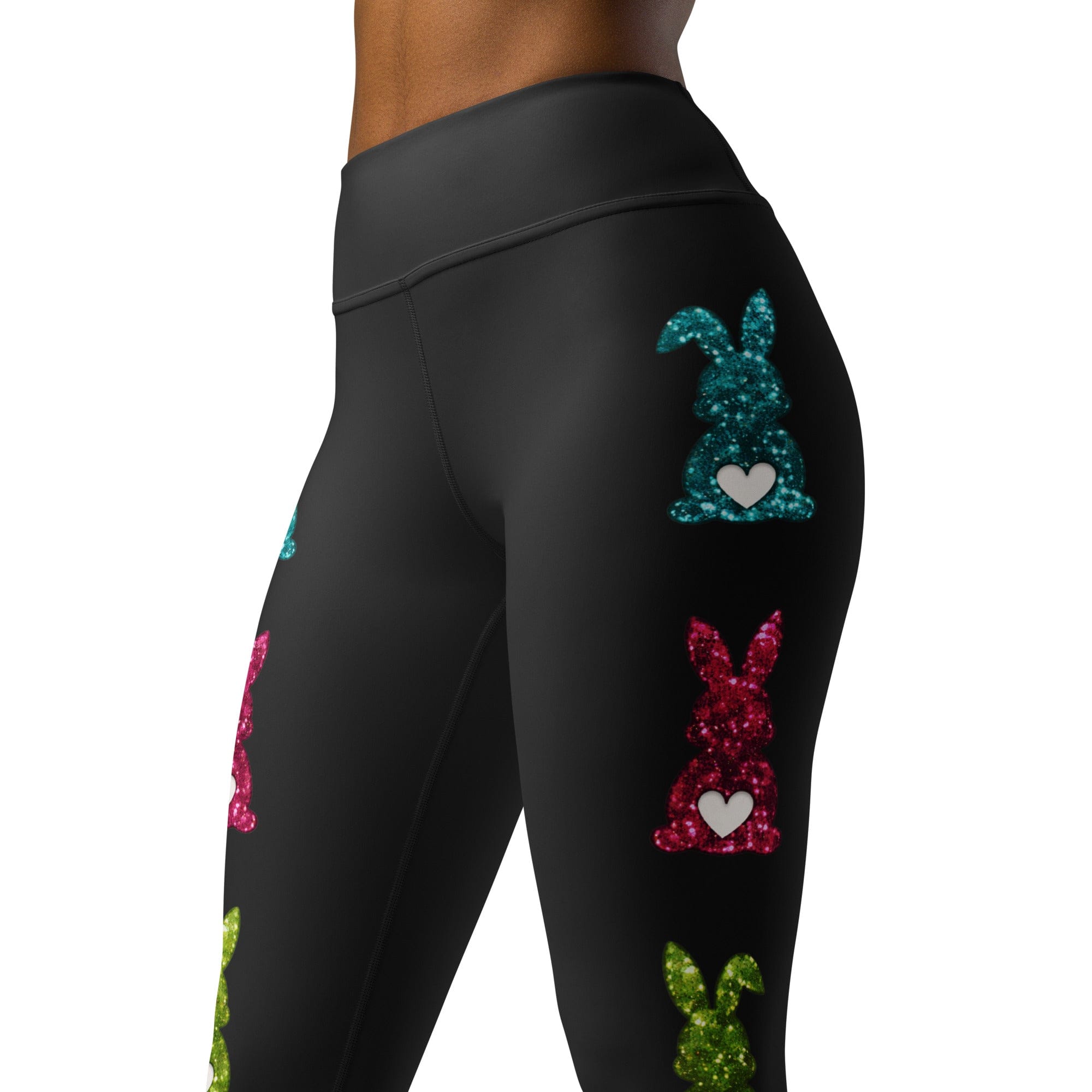 Printed Sparkle Effect Easter Yoga Leggings