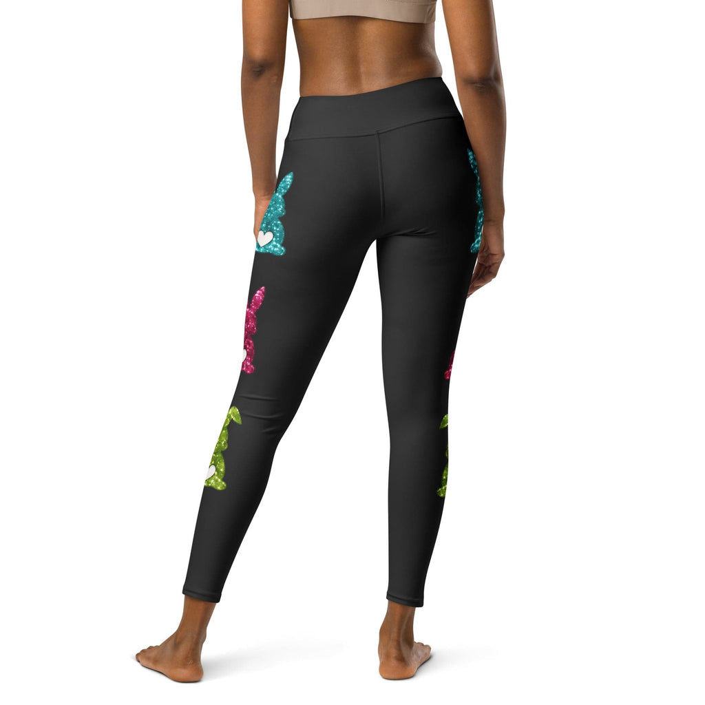 Printed Sparkle Effect Easter Yoga Leggings