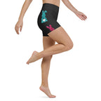 Printed Sparkle Effect Easter Yoga Shorts