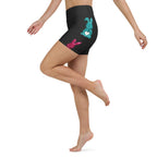 Printed Sparkle Effect Easter Yoga Shorts