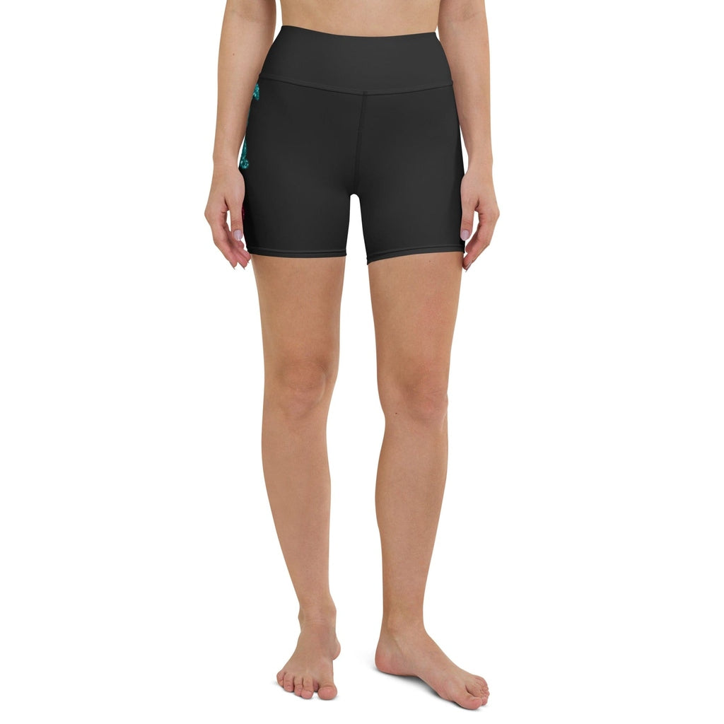 Printed Sparkle Effect Easter Yoga Shorts