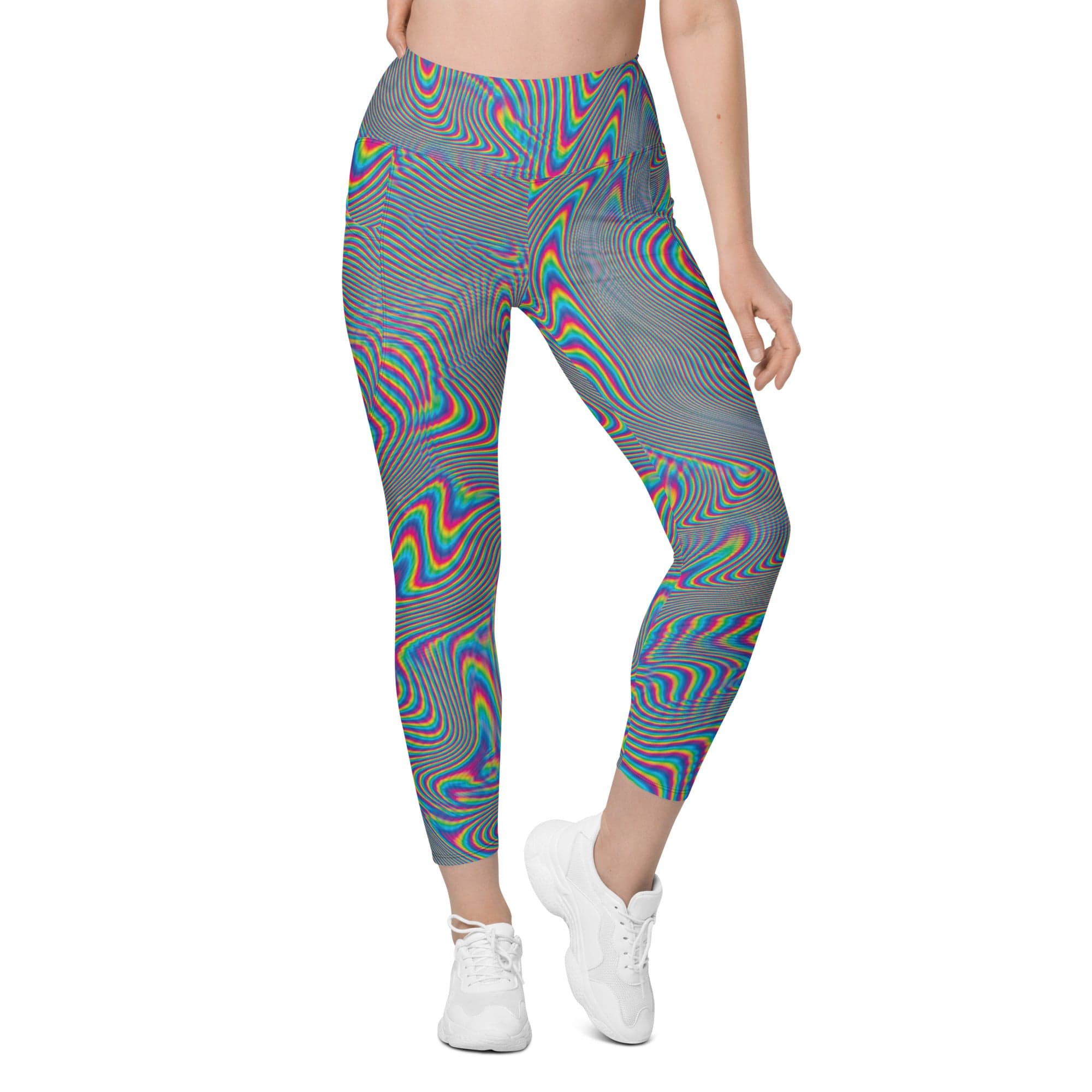Psychedelic Abstract Leggings With Pockets