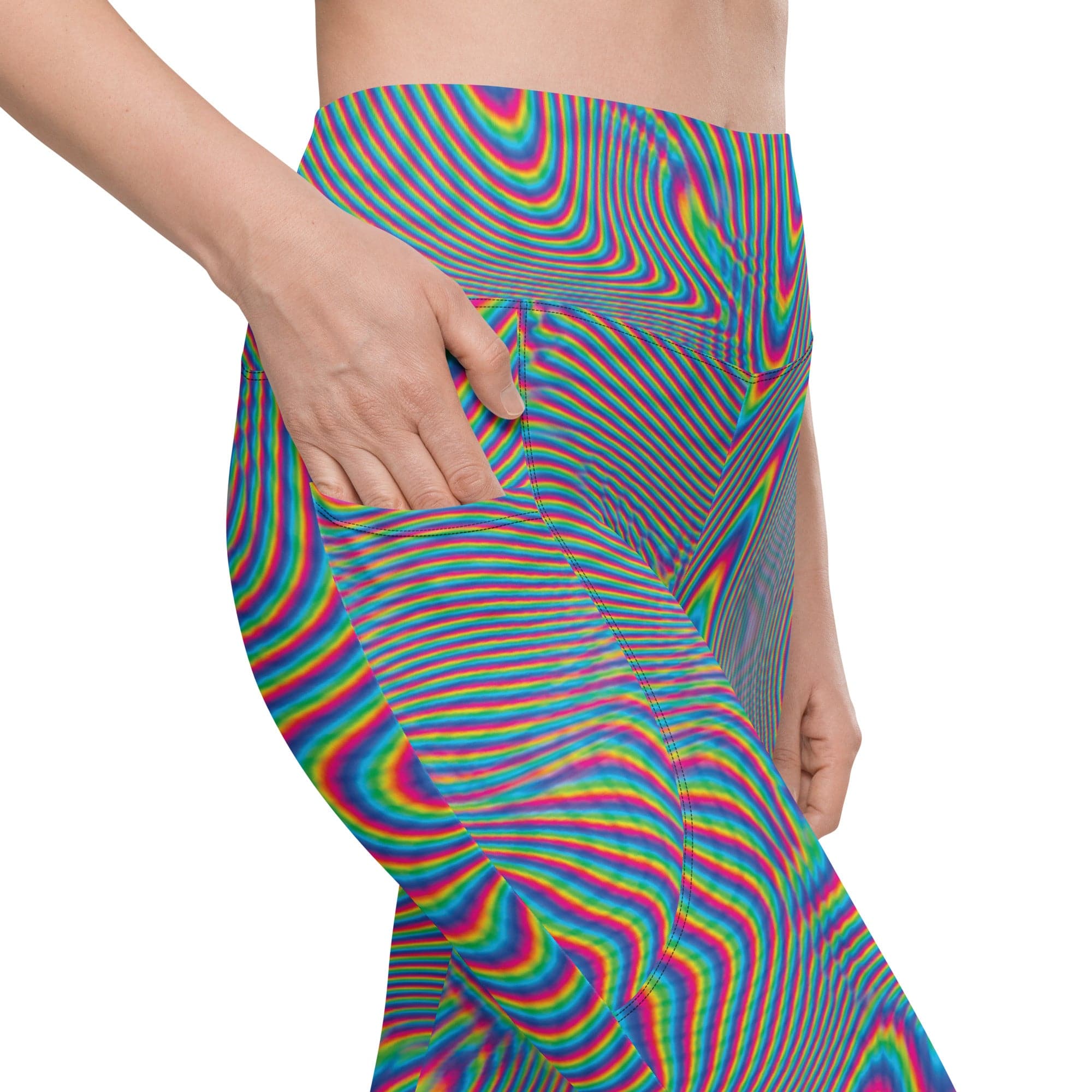 Psychedelic Abstract Leggings With Pockets