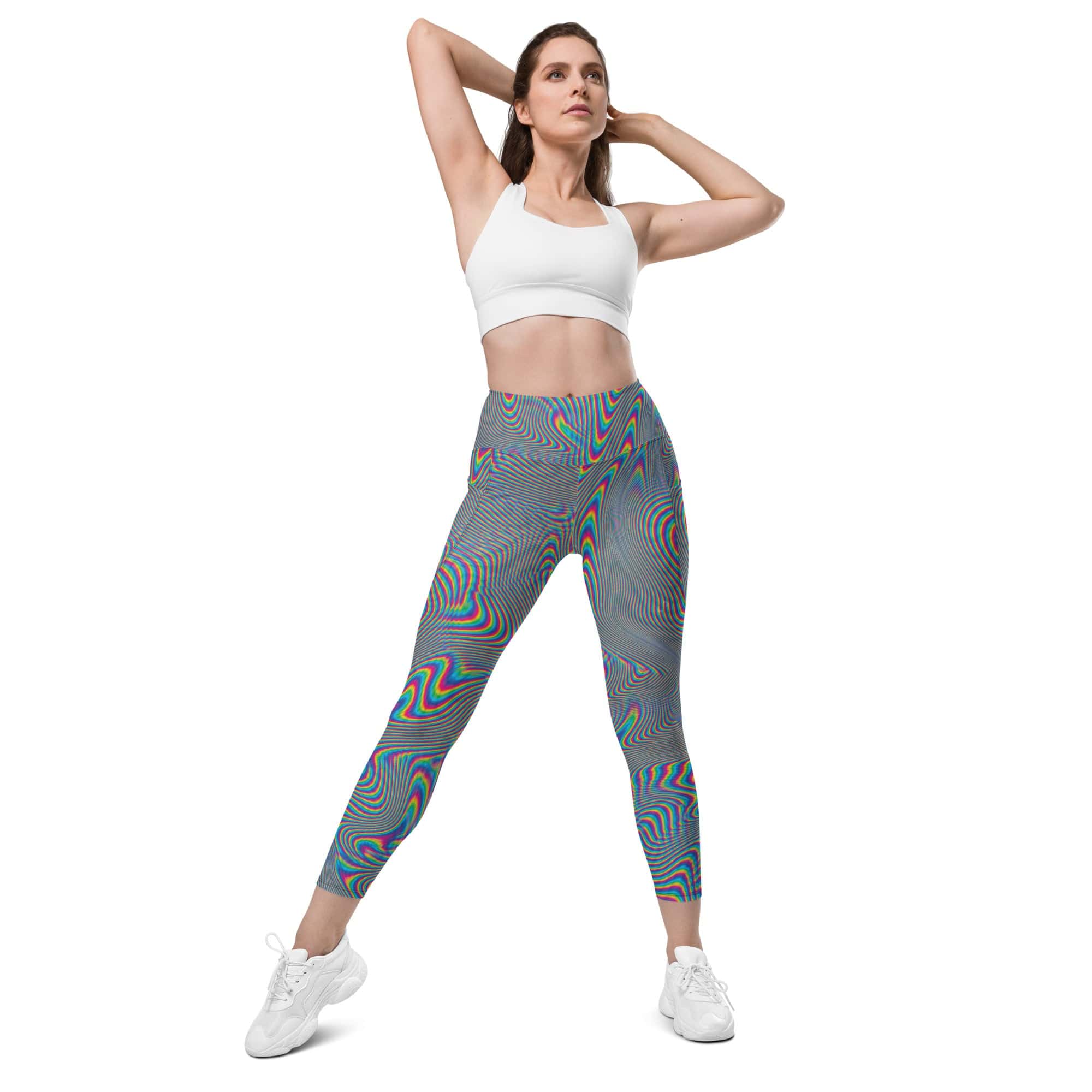 Psychedelic Abstract Leggings With Pockets