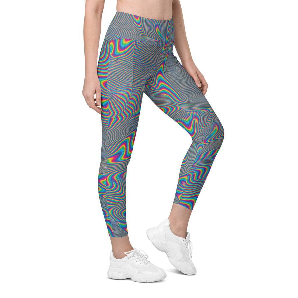 Psychedelic Abstract Leggings With Pockets