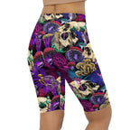 Psychedelic Skulls Biker Shorts