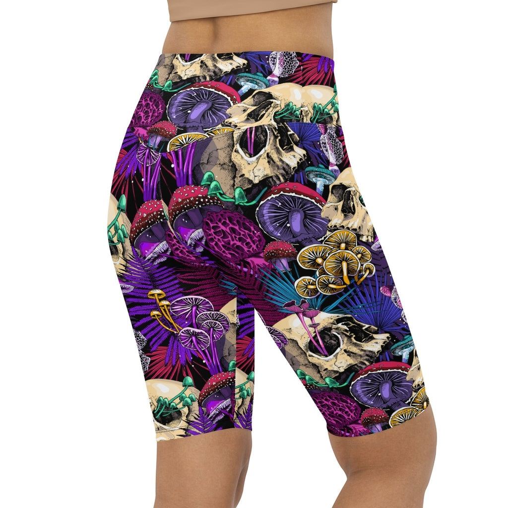 Psychedelic Skulls Biker Shorts