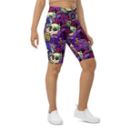 Psychedelic Skulls Biker Shorts