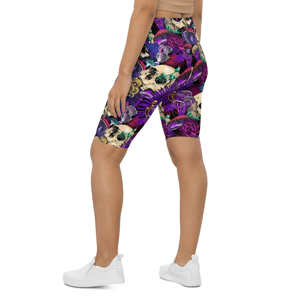 Psychedelic Skulls Biker Shorts