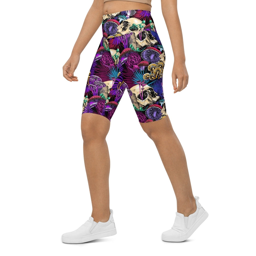 Psychedelic Skulls Biker Shorts