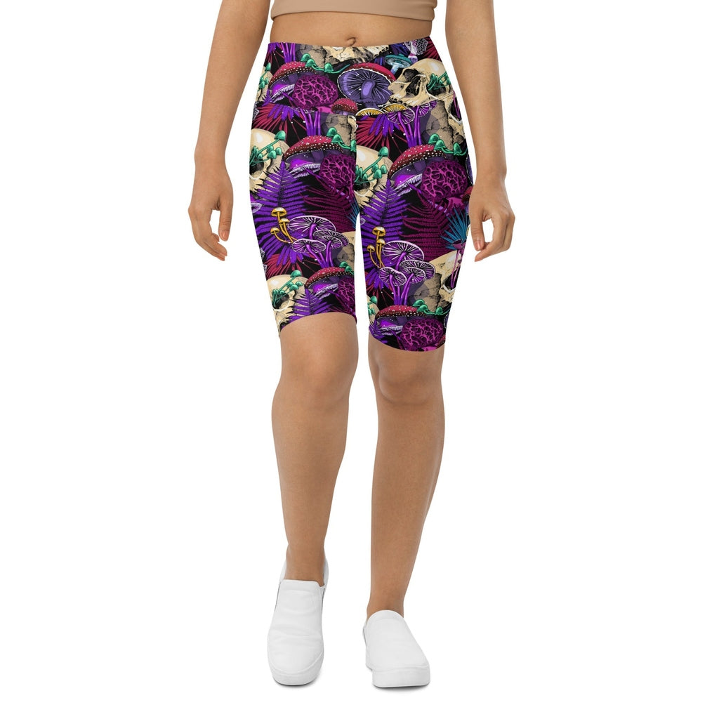 Psychedelic Skulls Biker Shorts