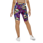 Psychedelic Skulls Biker Shorts