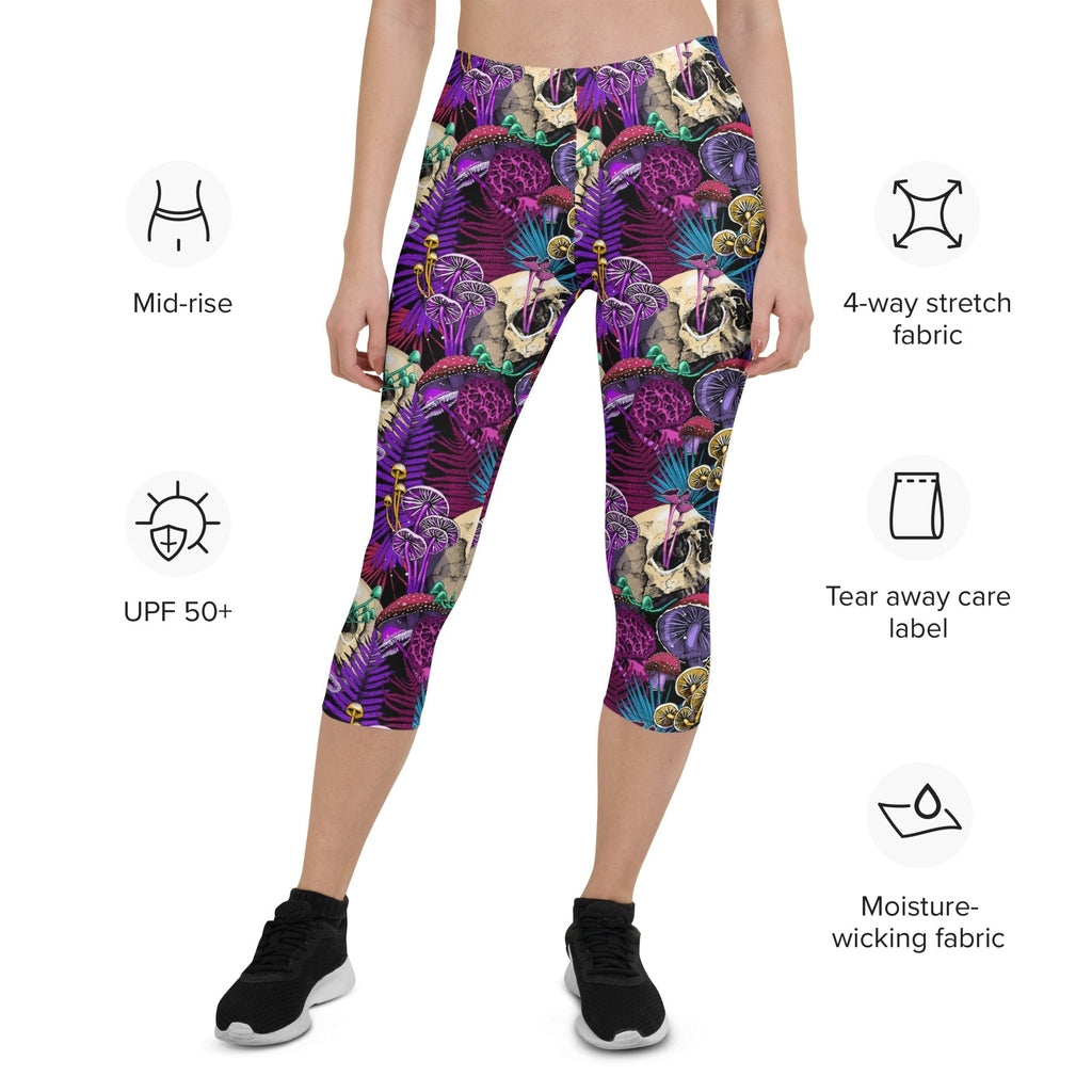 Psychedelic Skulls Capris