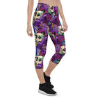 Psychedelic Skulls Capris