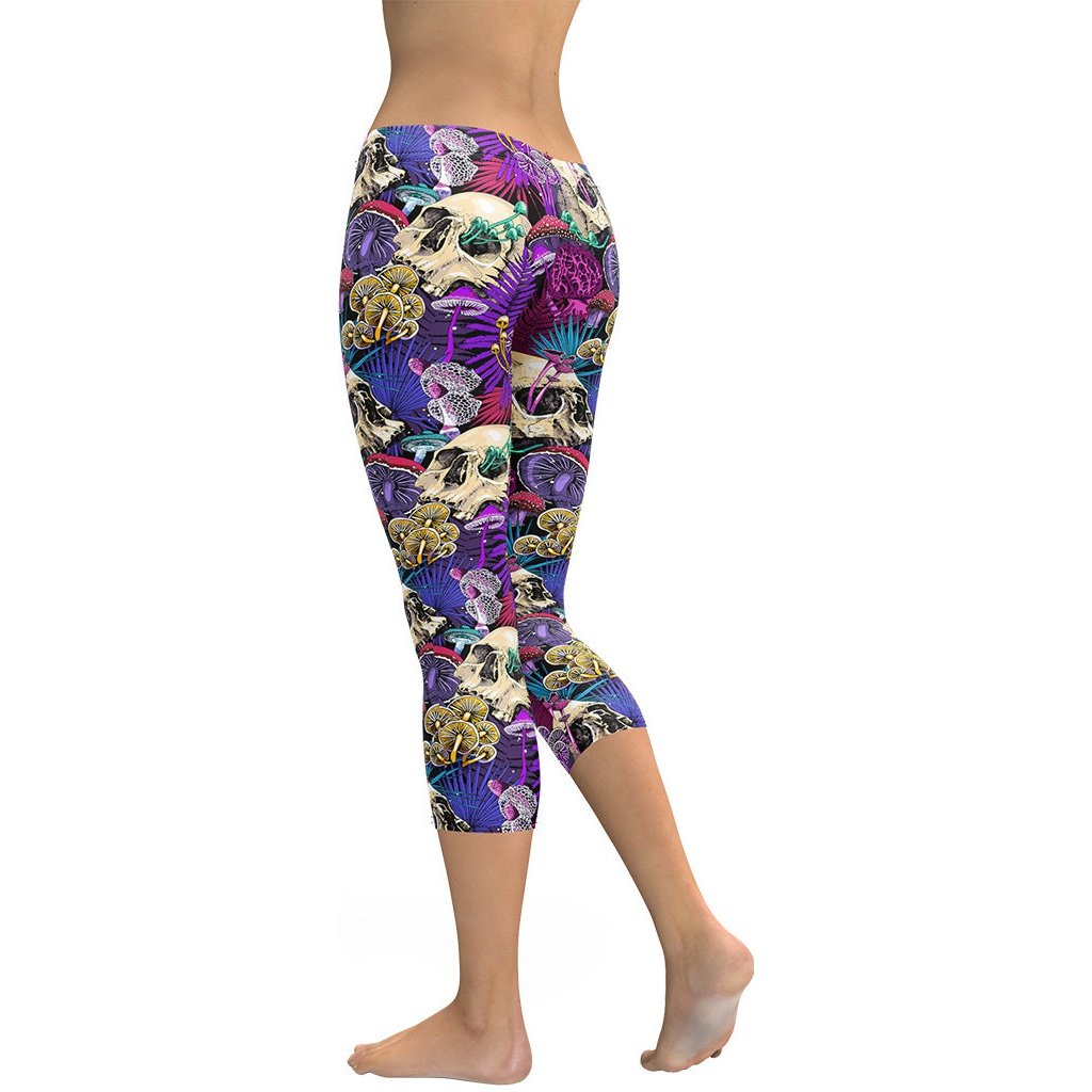 Psychedelic Skulls Capris