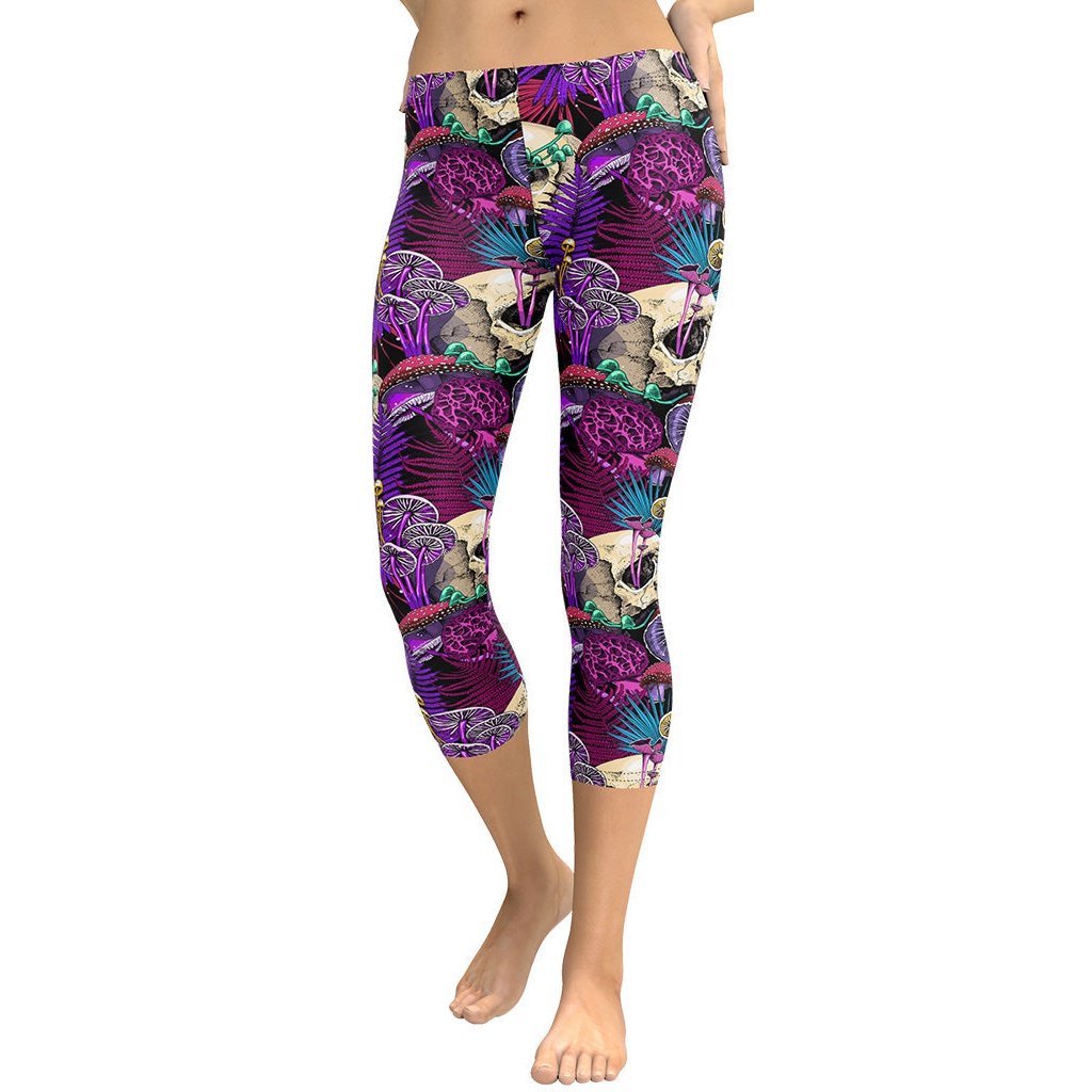 Psychedelic Skulls Capris