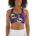 Psychedelic Skulls Sports Bra