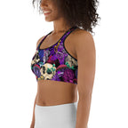 Psychedelic Skulls Sports Bra