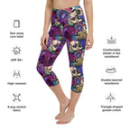 Psychedelic Skulls Yoga Capris