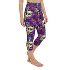 Psychedelic Skulls Yoga Capris