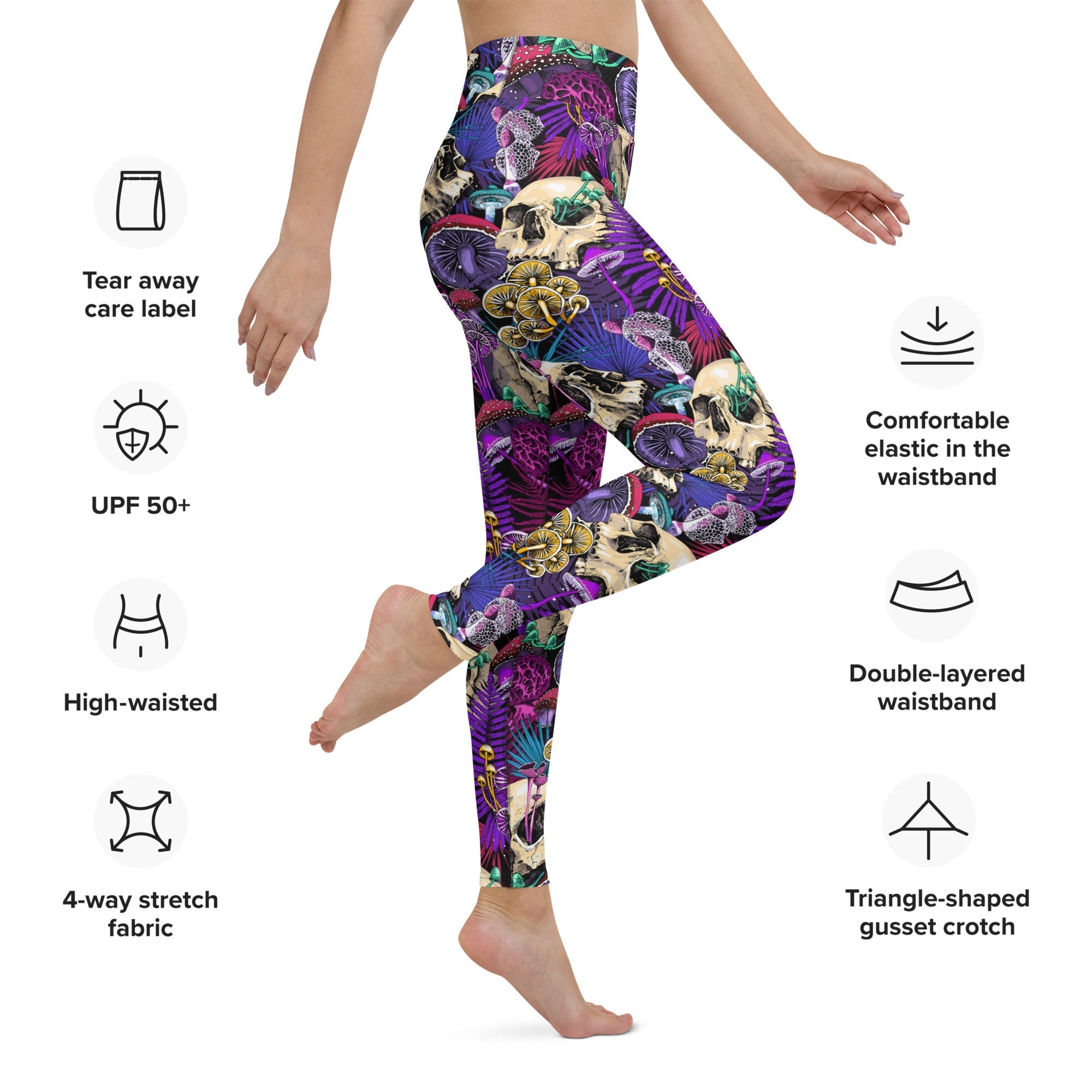 Psychedelic Skulls Yoga Leggings