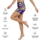 Psychedelic Skulls Yoga Shorts