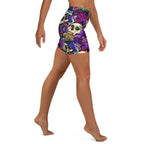 Psychedelic Skulls Yoga Shorts